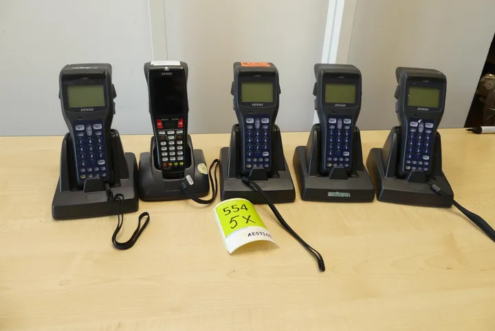 5x Denso Handheld-Scanner mit Ladestation